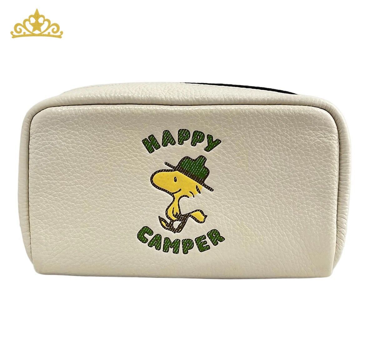 COACH × PEANUTS コンパクト ポーチ コーチ ウッドストック コラボ レディース バッグ