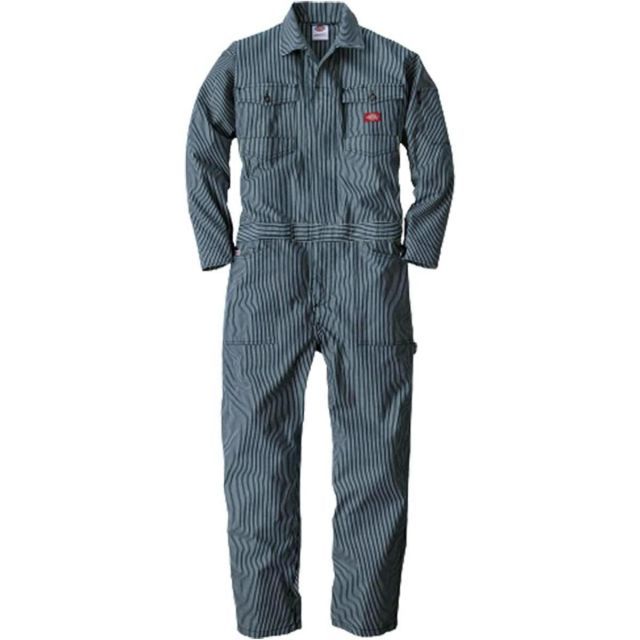 Dickies ディッキーズ ストレッチヒッコリーツナギ ネイビー 3Lサイズ D-716 ワークウェア 作業着 作業服 つなぎ オーバーオール