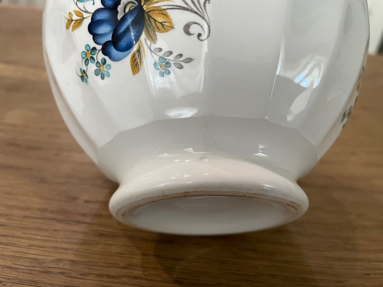 フランスアンティーク カフェオレボウル 青い花 ブルー フレンチ
