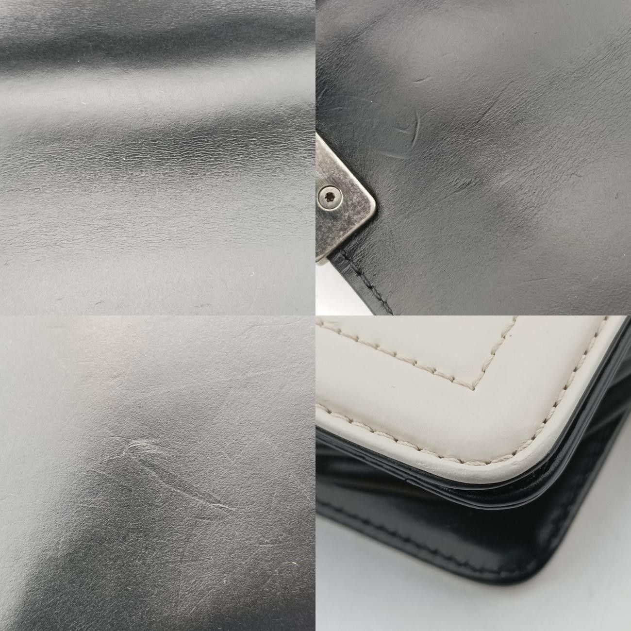 ブラック×ホワイト レザー