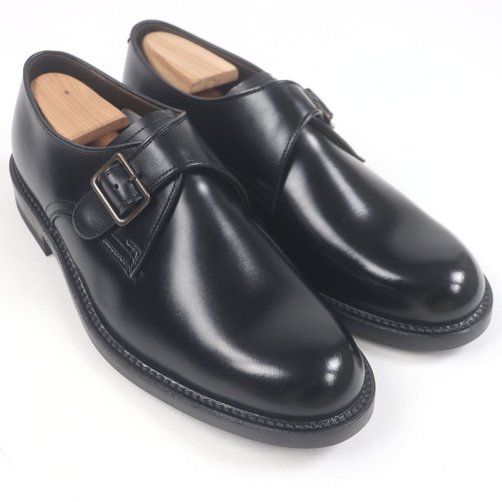 REGAL リーガル レザー シングルモンクストラップ ビジネスシューズ ドレスシューズ ブラック 25.5 cm メンズ