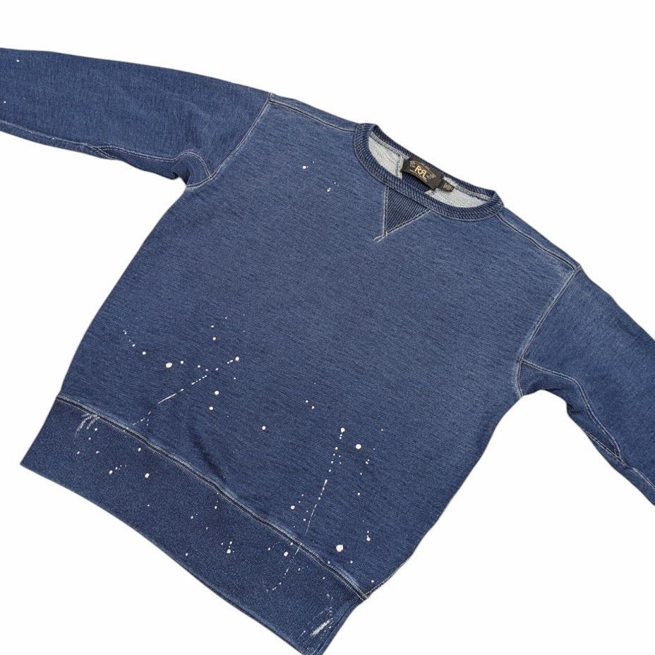 RRL ダブルアールエル Distressed Terry Sweatshirt インディゴ
