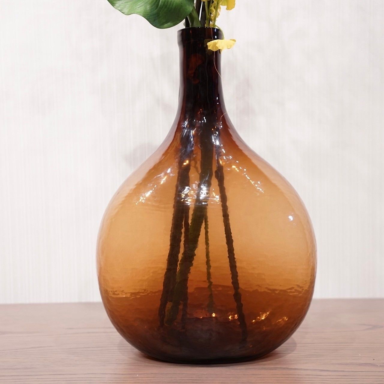 値段交渉承れます フラワーベース ガラス 花瓶 造花付き インテリア 小物 雑貨 オブジェ モダン 北欧 モデルルーム 展示品 最大85%オフ!