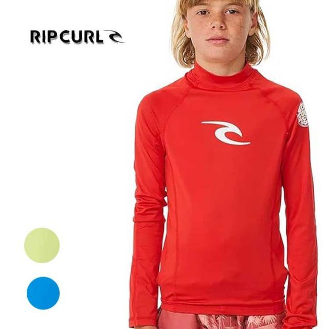 【RIPCURL/リップカール】122BRV KIDS K BRAND WAVE UPF L/S-BOY 長袖 ラッシュガード 子供用 紫外線防止 水着
