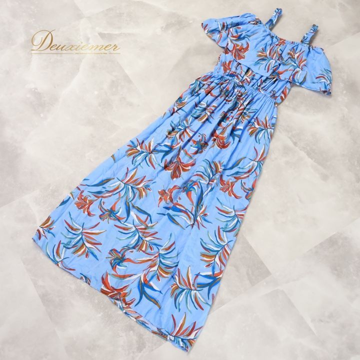 日本製 フラダンス衣装】スカイブルー ALOHA STANDARDS ドレス アロハ