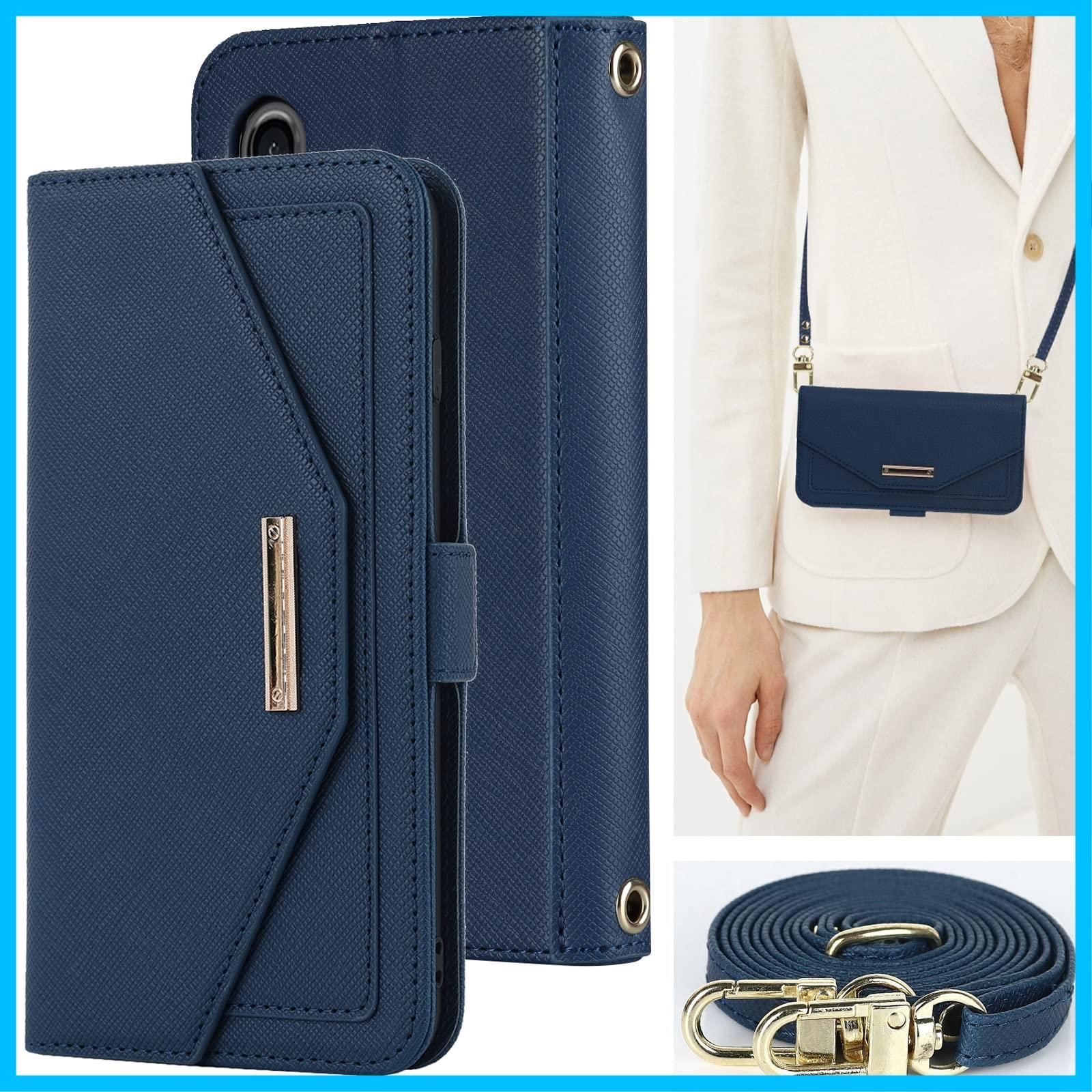 AQUOS Sense3 ケース 手帳型 ショルダー ップ ー ピンク 1235