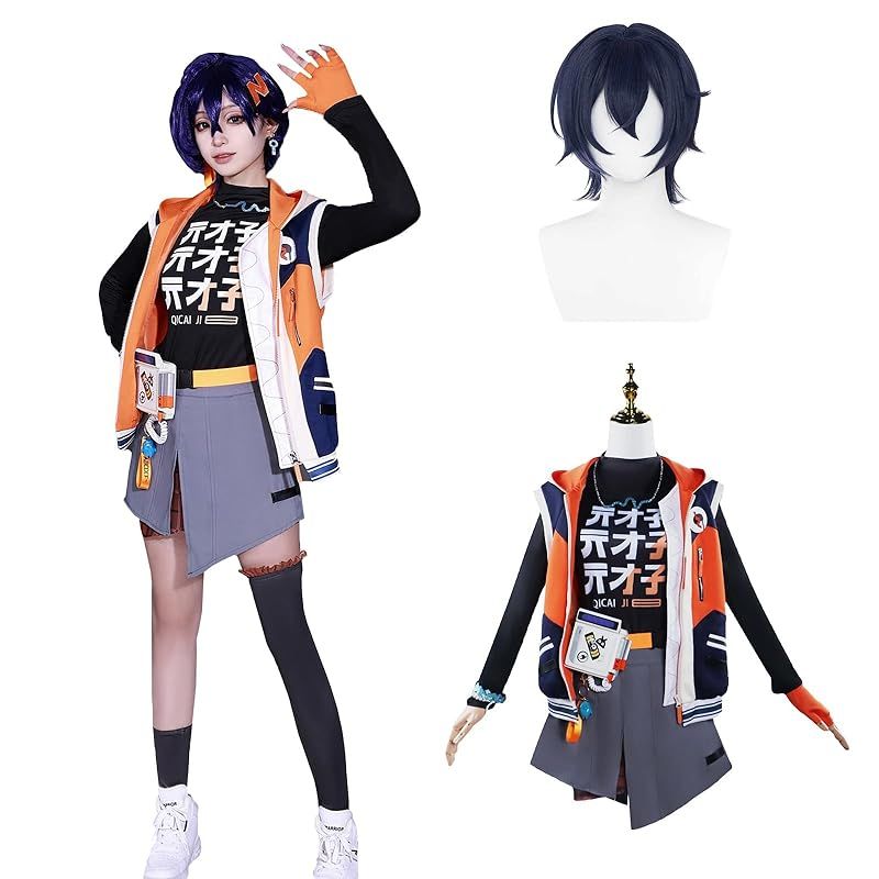 神併 リン コスプレ ウィッグ付き ?才孑 ゼンゼロ コスプレ衣装 大人用 仮装 文化祭 イベント コスチューム ステージ服 Belle cosplay リン ウィッグ付き XXL