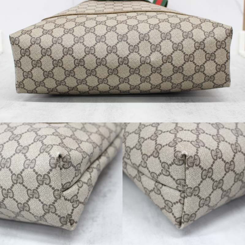 S074)GUCCI/オールドグッチ シェリーライン GGプラス トートバッグ