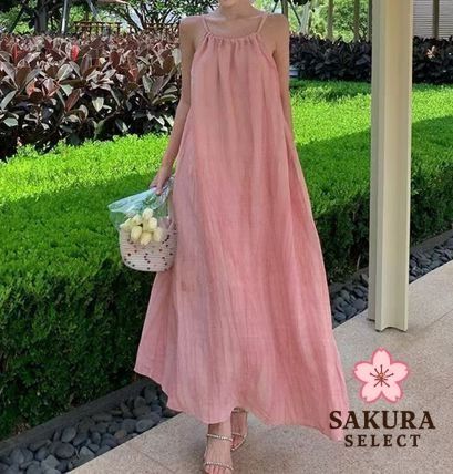 ワンピース ルーズ ストライプ リゾート ふわふわ ロング 10040218.jpg
