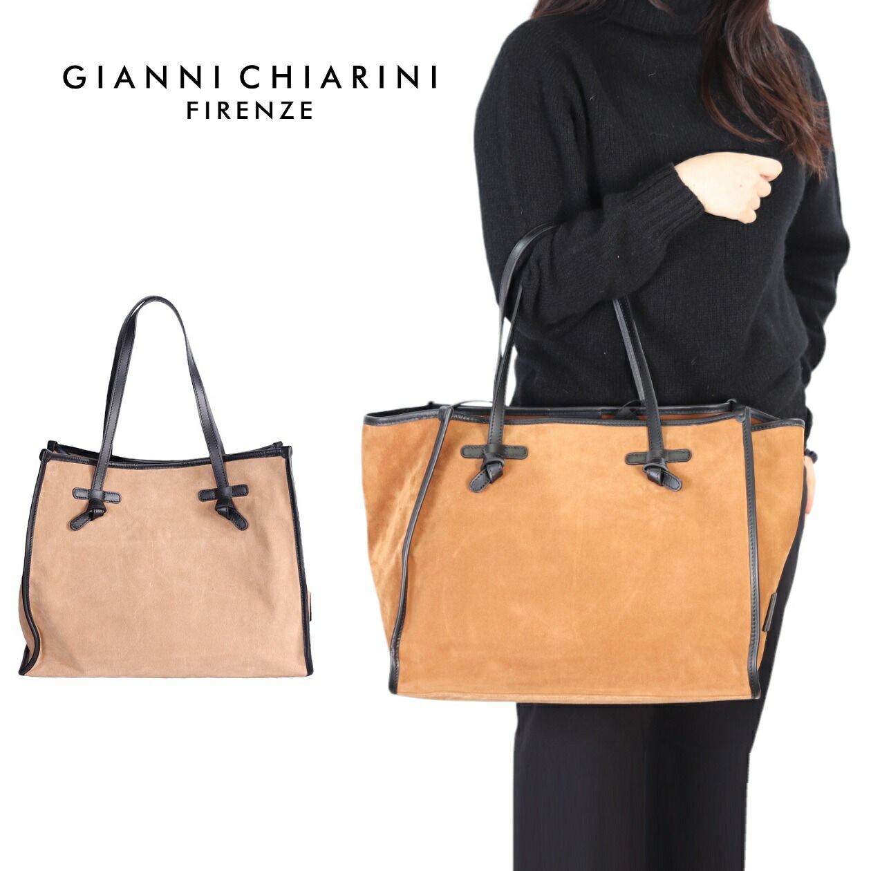 GIANNI CHIARINI ジャンニキアリーニ トートバッグ MARCELLA M マルチェッラ BS 9750 CNV-SE レディース  キャンバス ポーチ付き 鞄 A4 通勤 通学 大人 トート - メルカリ