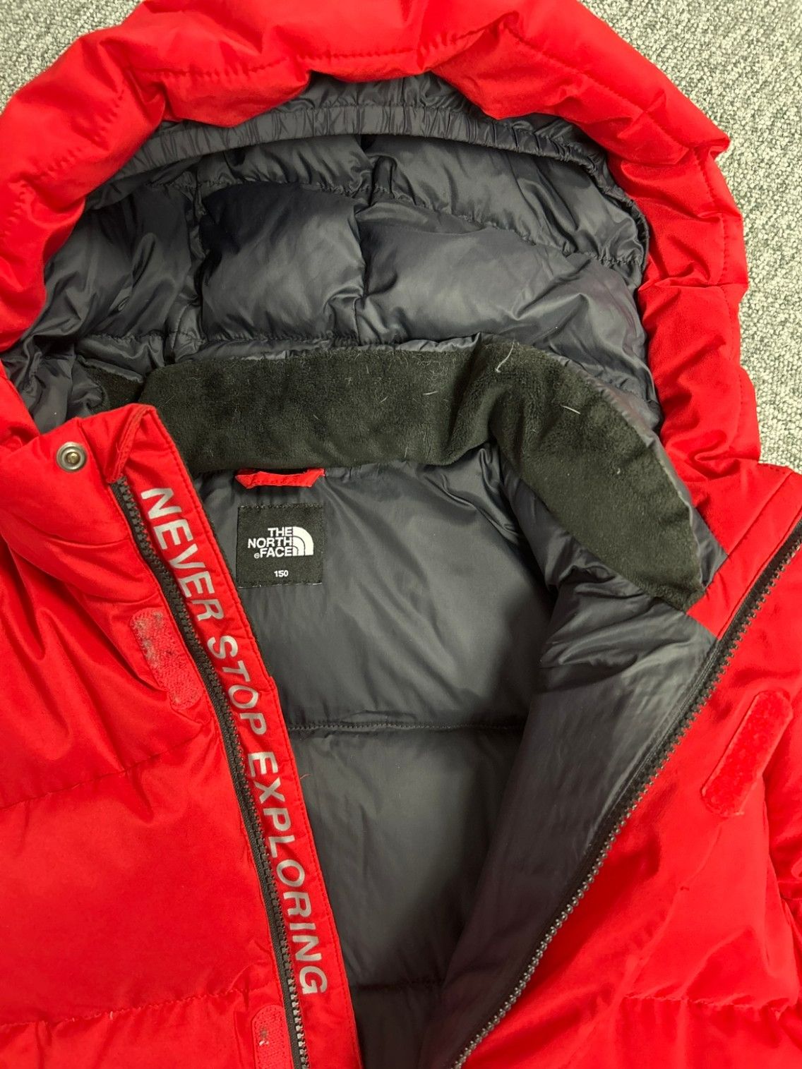 THE NORTH 小売 FACE ダウンジャケットロング 赤 キッズ150 130 THE