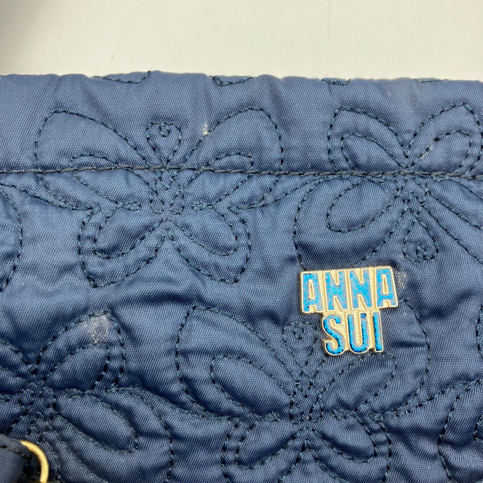 ANNA SUI アナスイ 蝶柄 キルティングバッグ トートバッグ 2way