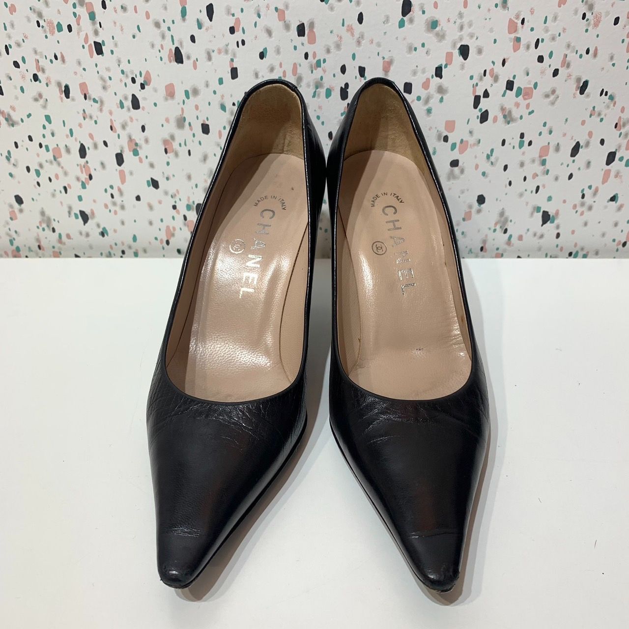 CHANEL（シャネル）ヴィンテージ ココマーク レザーヒールパンプス CHANEL - Vintage シャネル CHANEL パンプス ヒール バイカラー