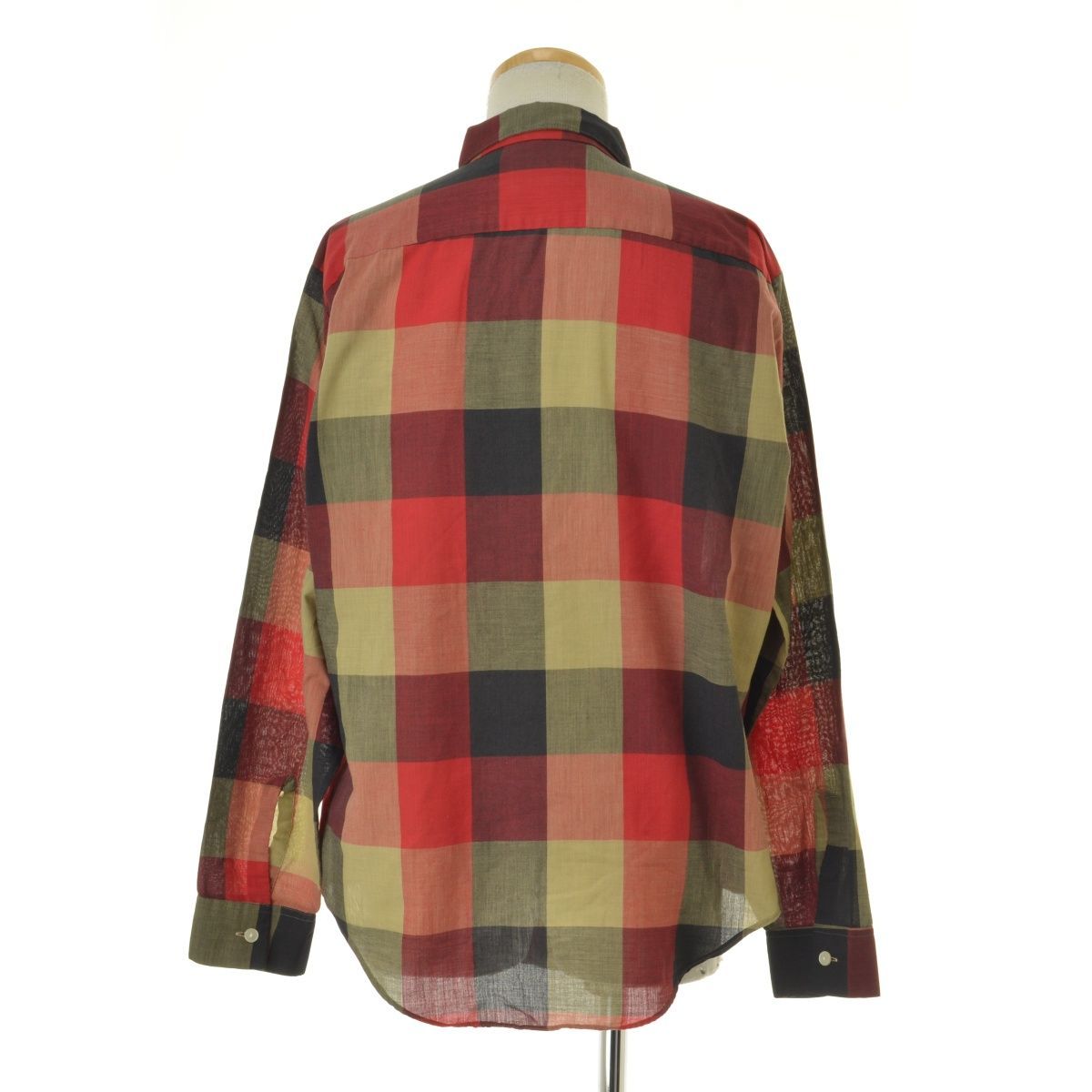 CAMPUS / 60s/長袖シャツ/M/コットン/マルチカラー/チェック CAMPUS】60s～70s ブロックチェック柄長袖シャツ - メルカリ