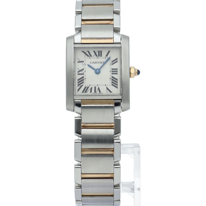 cartier カルティエ　レディース時計　タンク　SS 4コマ カルティエ タンクフランセーズSM ウォッチ コンビ W51007Q4 箱