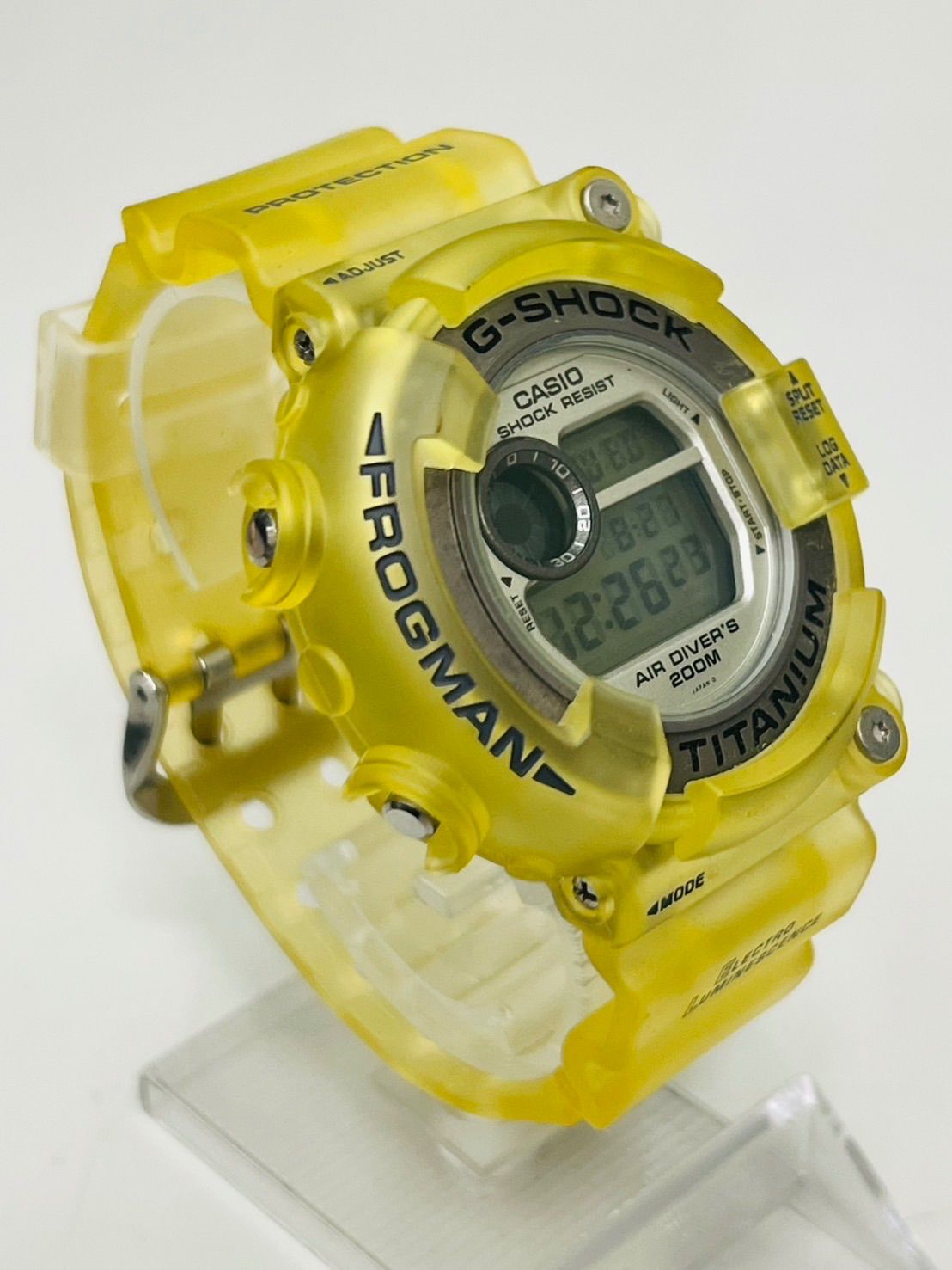 【電池交換済】G-SHOCK フロッグマン 透けチタン DW-8200WC-7A 電池交換済】G-SHOCK Gショック FROGMAN フロッグマン 透け