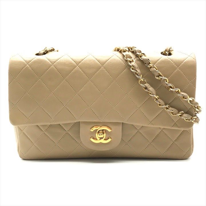 良品 CHANEL シャネル ココマーク マトラッセ ラムスキン W
