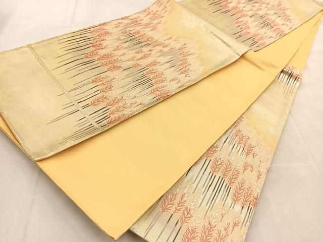 平和屋着物◎西陣 六通柄袋帯 唐織 北山杉 銀糸 引箔 正絹 逸品