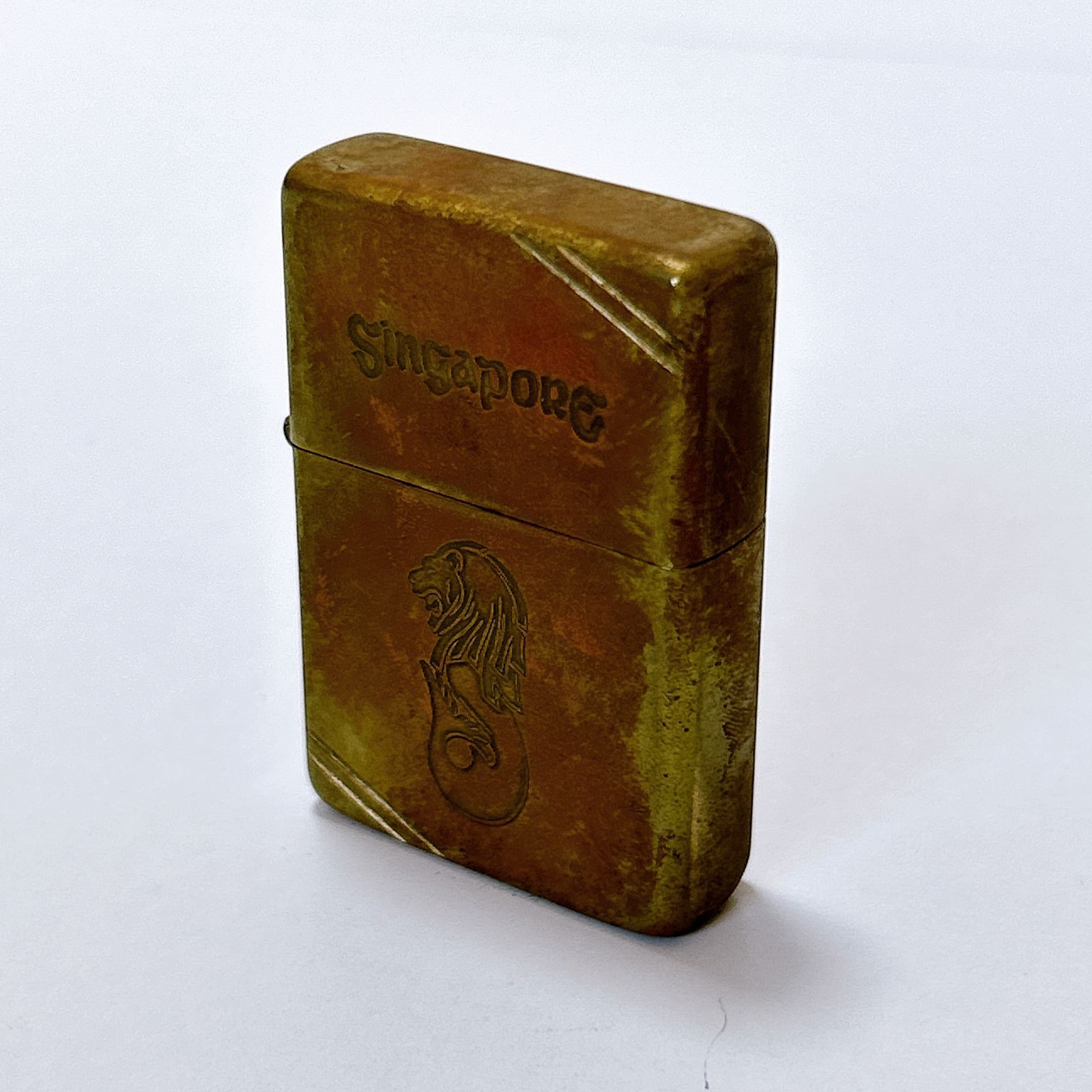 Zippo ガスライター シンガポール ライオン 不動品 管理番号ARCANRA6