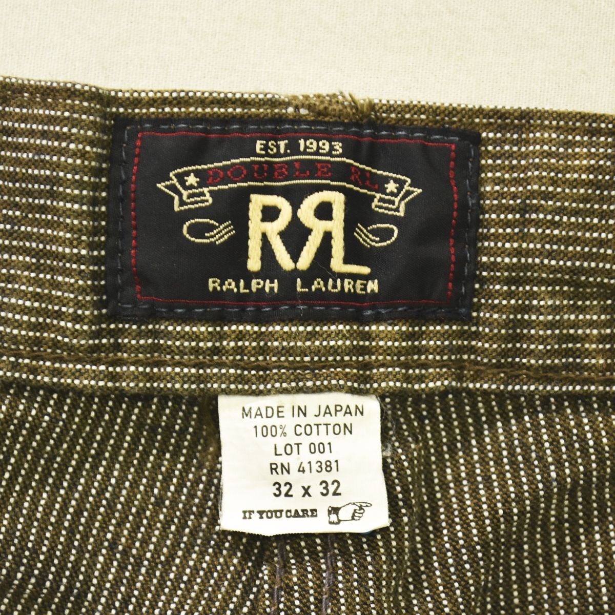 希少】 RRL ダブルアールエル ラルフローレン ウォバッシュ ストライプ 