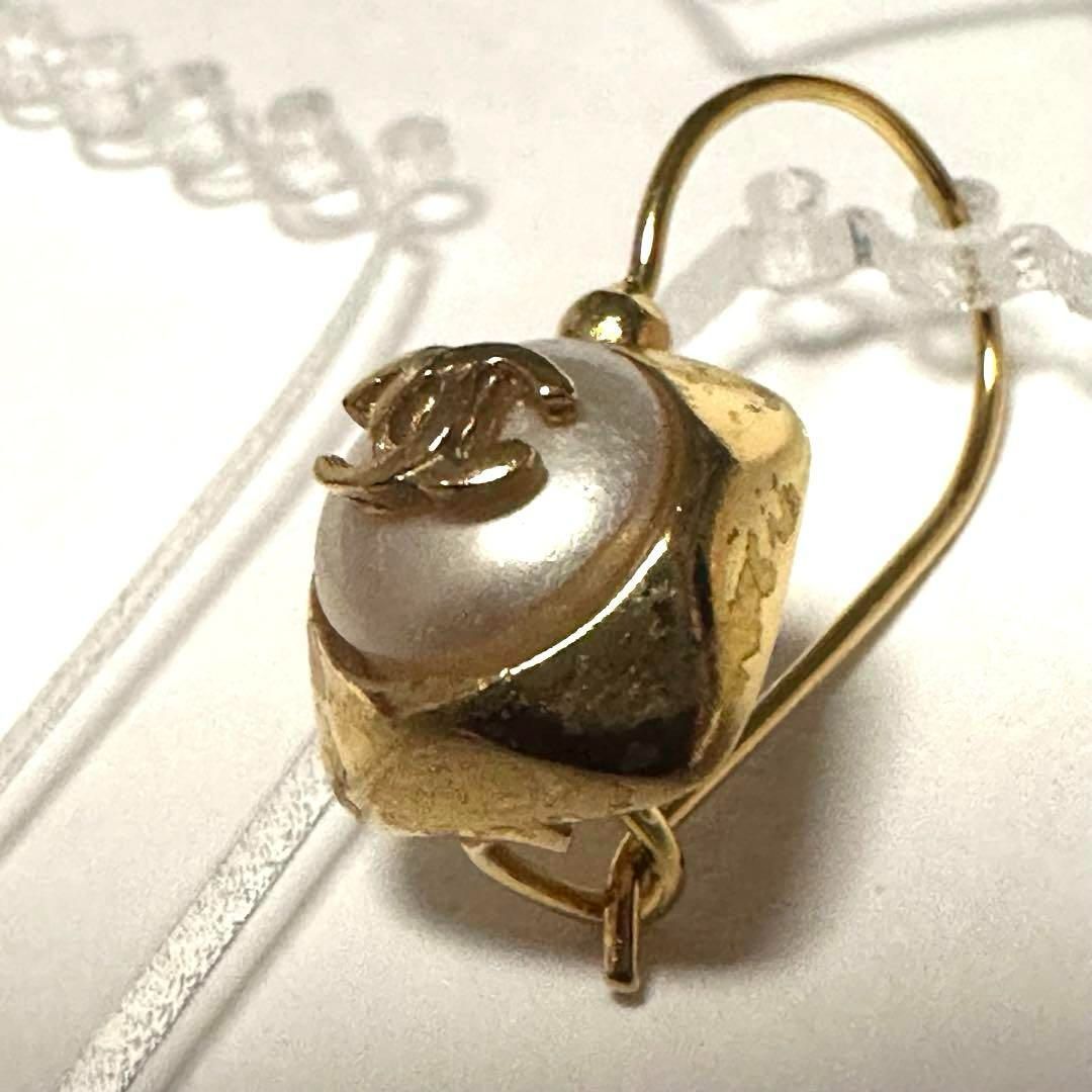 シャネル CHANEL ピアス ココマーク GP×フェイクパール ゴールド 美品