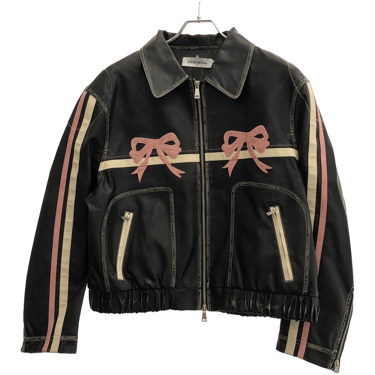 DIDDI MODA ブラックレザージャケット S タグ付 DIDDI MODA レトロ