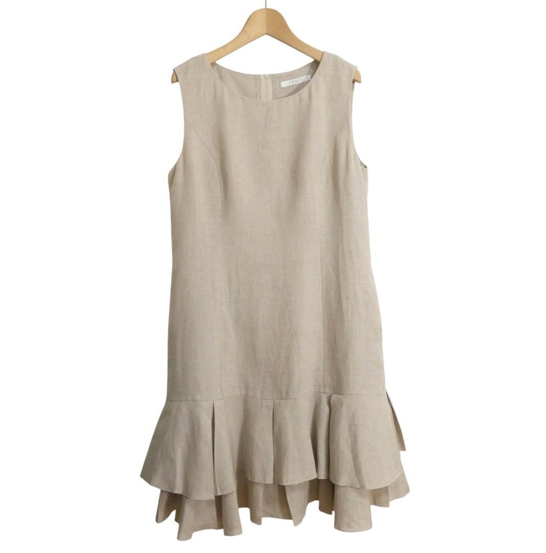 極美品 FOXEY フォクシー サイズ42 麻 リネン100％ マリーゴールド 二