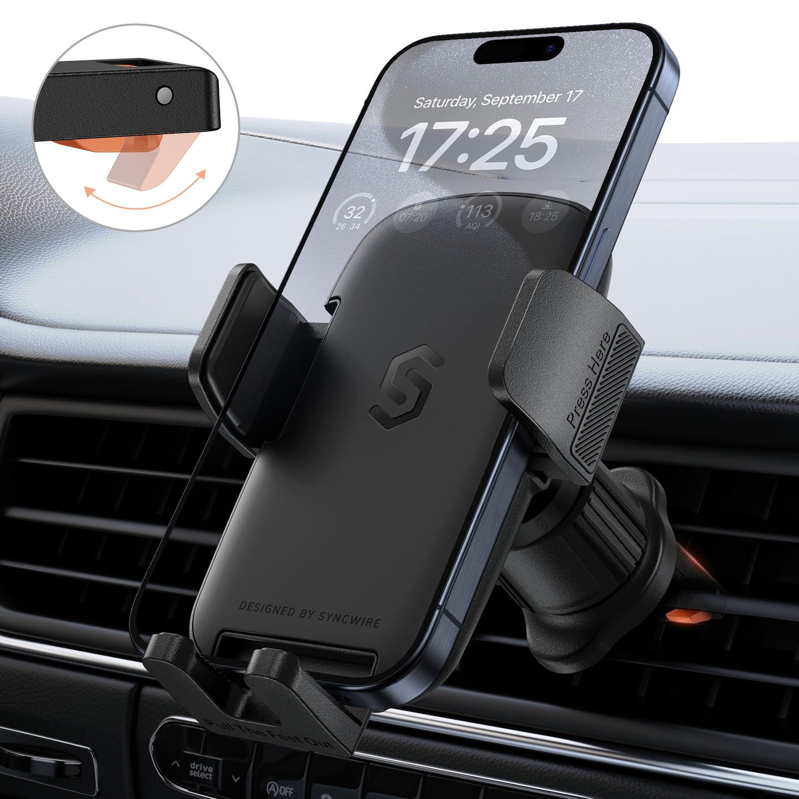 人気商品】車載スマホホルダー 片手操作 エアコン吹き出し口 360 人気商品】車載スマホホルダー 片手操作 エアコン吹き出し口 360