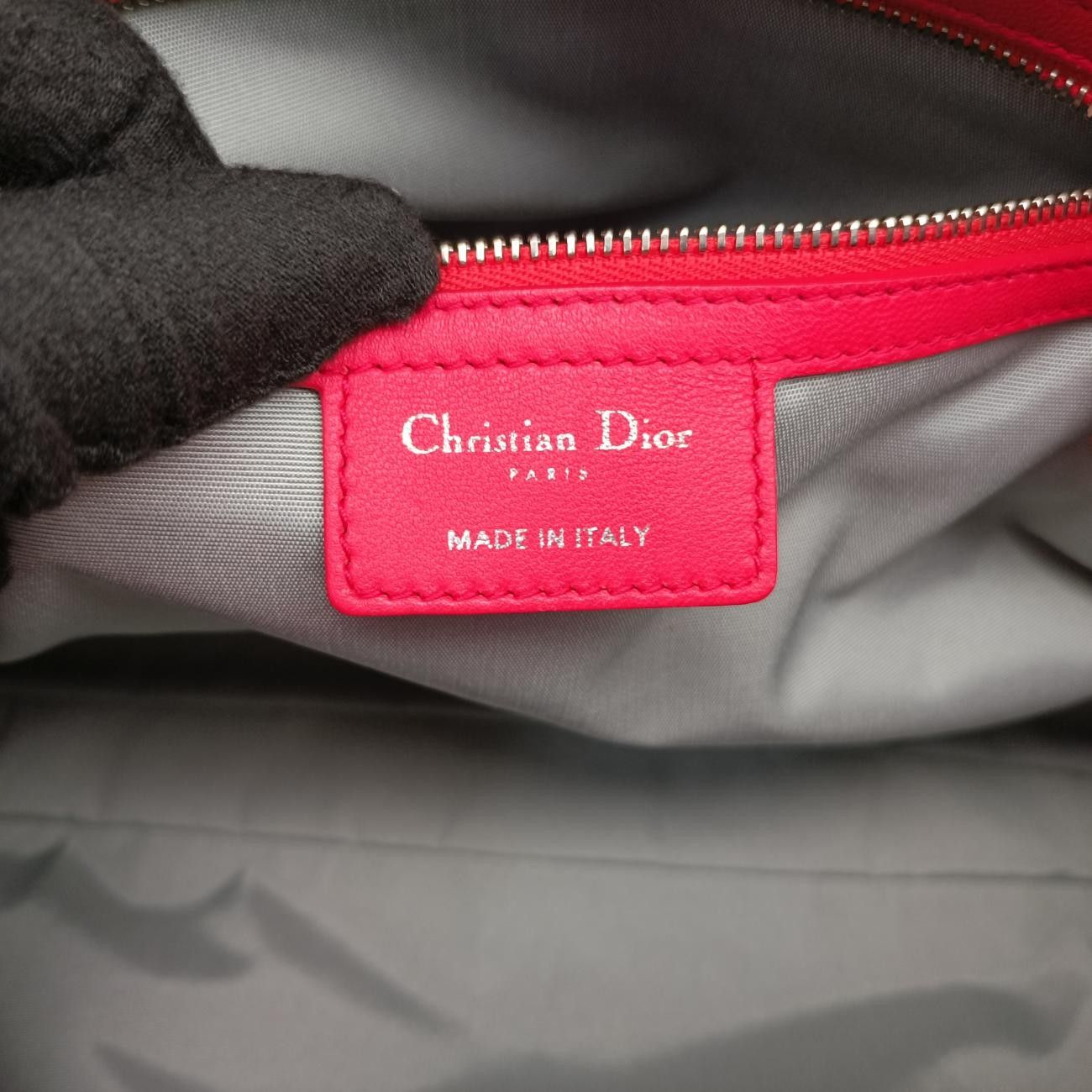 クリスチャンディオールChristian Diorディオールソフトショッピングレッドラムスキン01-BO-0113