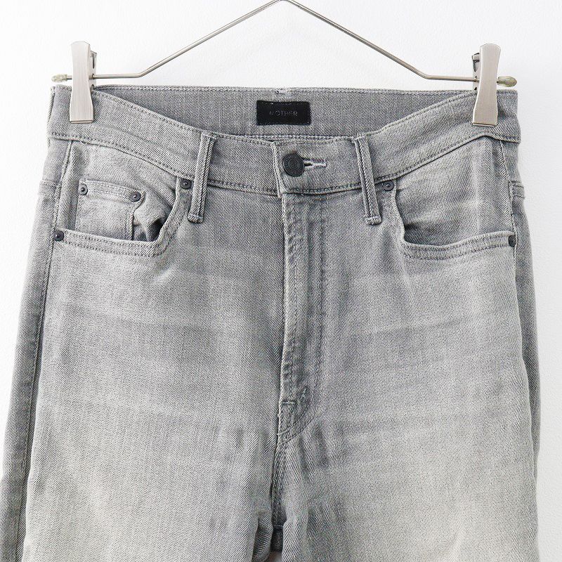 マザー MOTHER INSIDER CROP STEP FRAY インサイダークロップ ステップ フライ デニムパンツ 26/ブラック カットオフ【2400013914581】