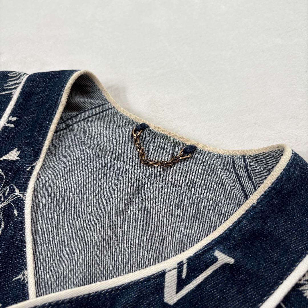 LOUIS VUITTON LVリーフデニム ベースボールシャツ 半袖シャツ WWW_KARIMZIABAT_FR