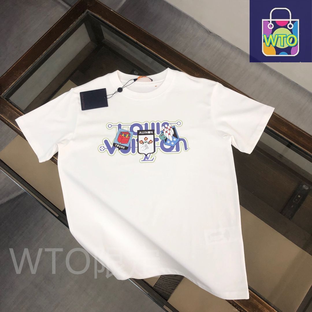 【シンプルカジュアルで夏のお洒落に♪】Louis Vuitton Tシャツ 本日限定特価】Louis Vuitton 春夏 カジュアルTシャツ ブラック