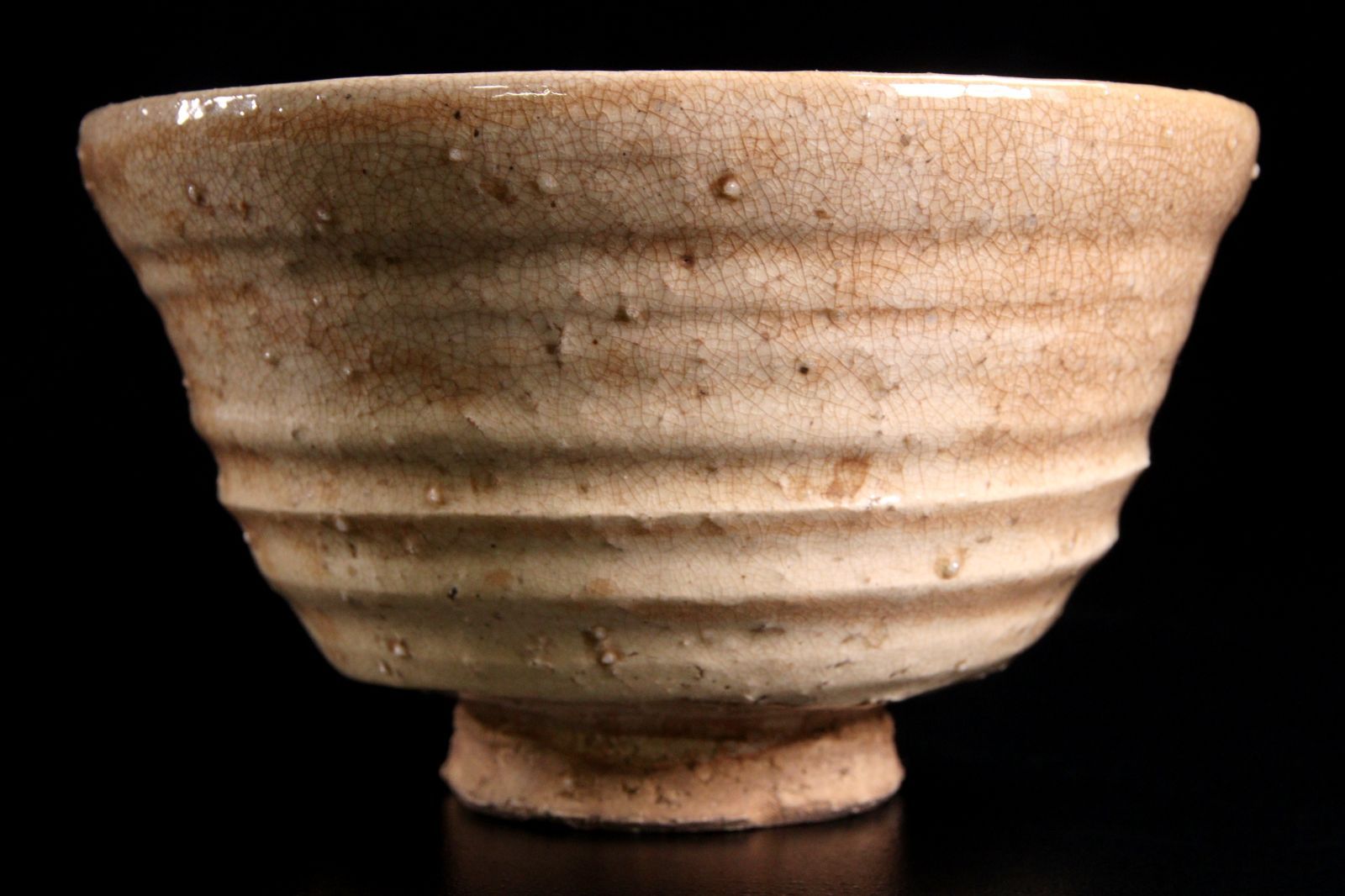 ♥高麗　茶碗　骨董　古玩 十代坂高麗左衛門 萩茶碗 14.5cm 十一代坂高麗左衛門識箱 唐物