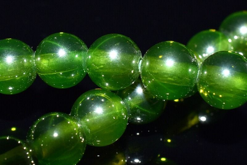 【１点物】6条スター スターグリーンサファイア(合成コランダム)　6mm　ブレスレット パワーストーン 天然石 _MA9717