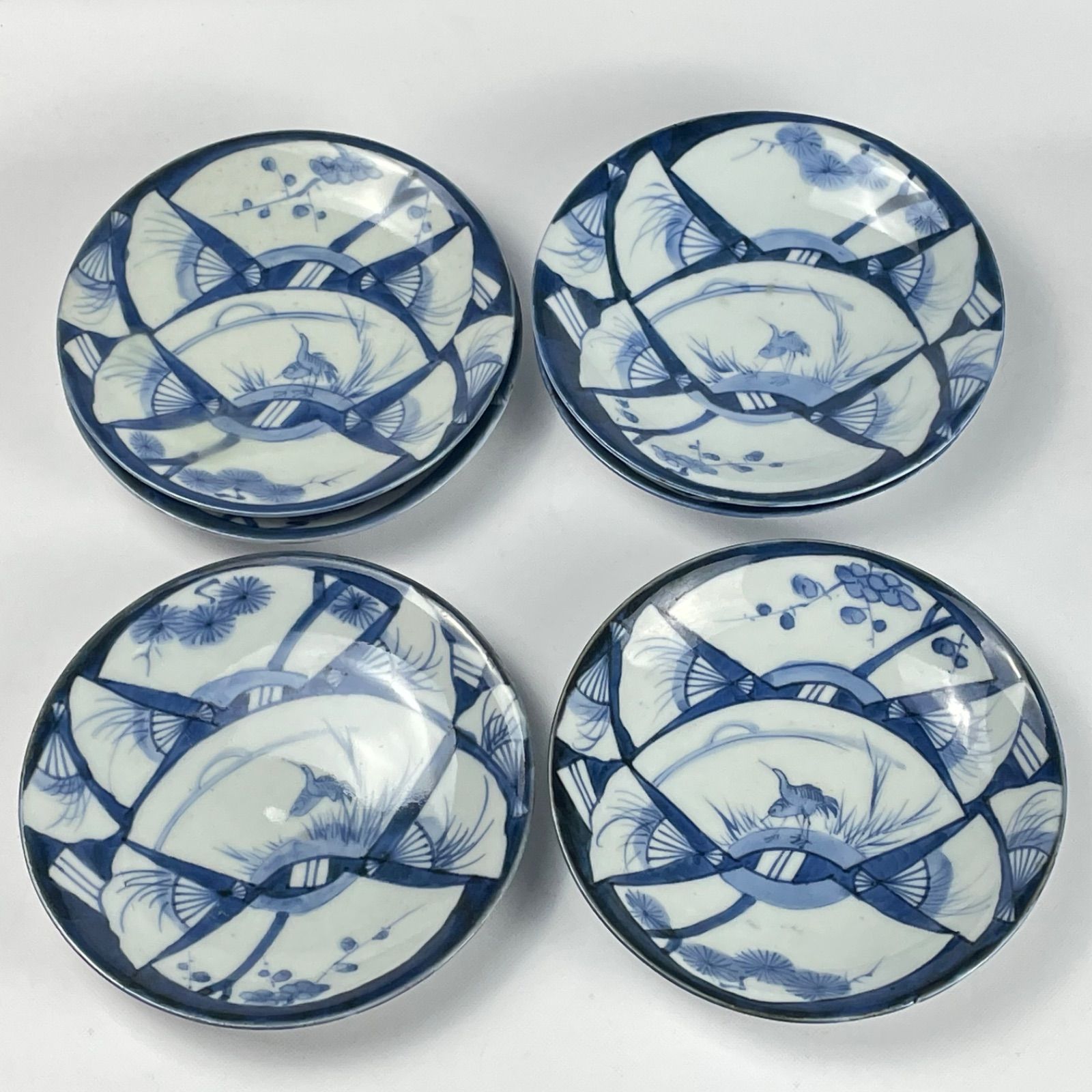 ☆明治時代！伊万里 染付 皿 6枚！飛行龍に宝珠紋！☆ 古