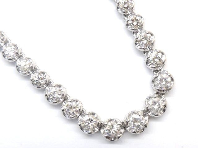 Pt850 テニス ネックレス ダイヤ 5.01ct □ 重さ25.9g - ネックレス