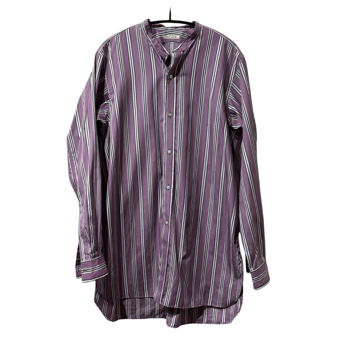 HEUGN パープルストライプ 長袖シャツ サイズ1 HEUGN / Stripe Rob (Purple) | twelve