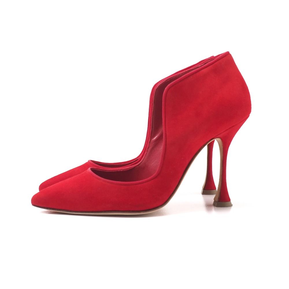 【Manolo Blahnik】 ポインテッドヒール 35.5 美品 MANOLO BLAHNIK マノロブラニク パンプス サイズ35.5 ポイン