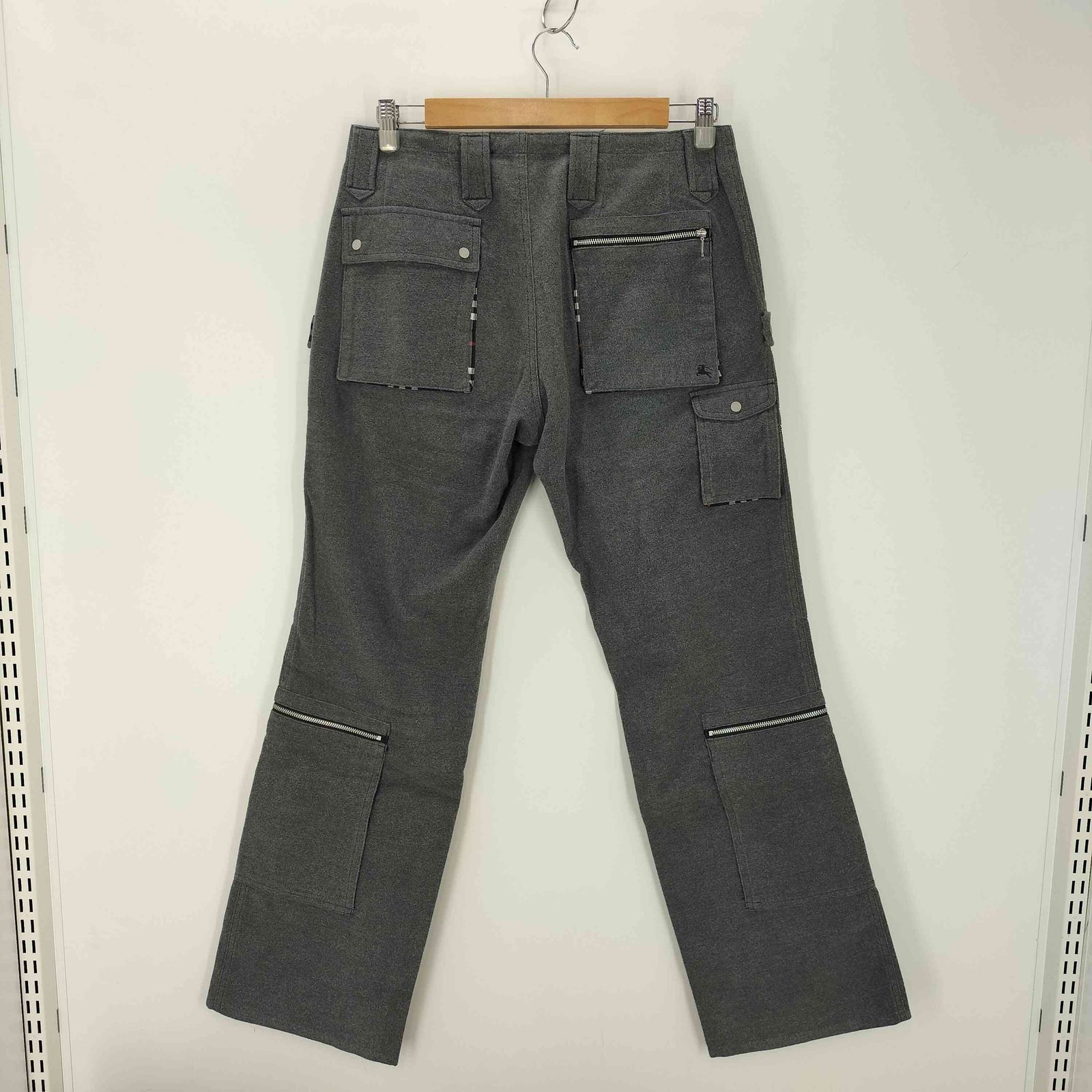 BURBERRY BLACK LABEL カーゴパンツ 76サイズ 固まれ メンズ