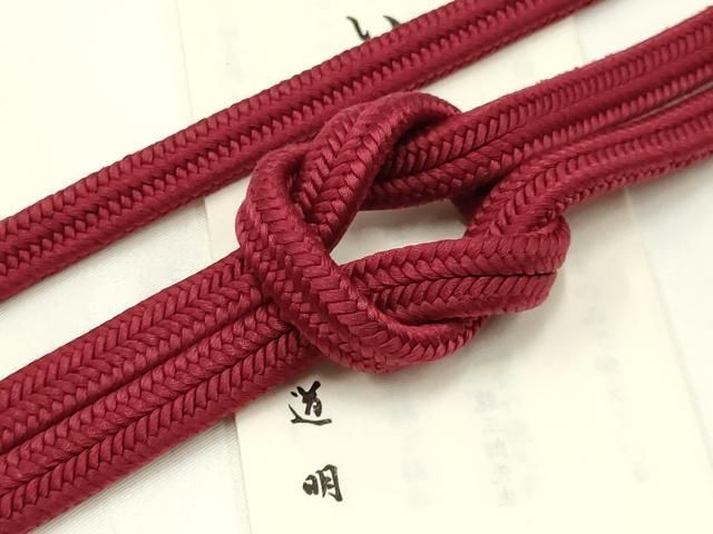 平和屋着物●極上　有職組紐道明　帯締め　冠組　葡萄色　宮内庁御用　国立博物館御用　東京芸術大学御用 　逸品　AABB3731ay 平和屋着物○極上 有職組紐道明 帯締め 冠組 葡萄色 宮内庁御用 国立