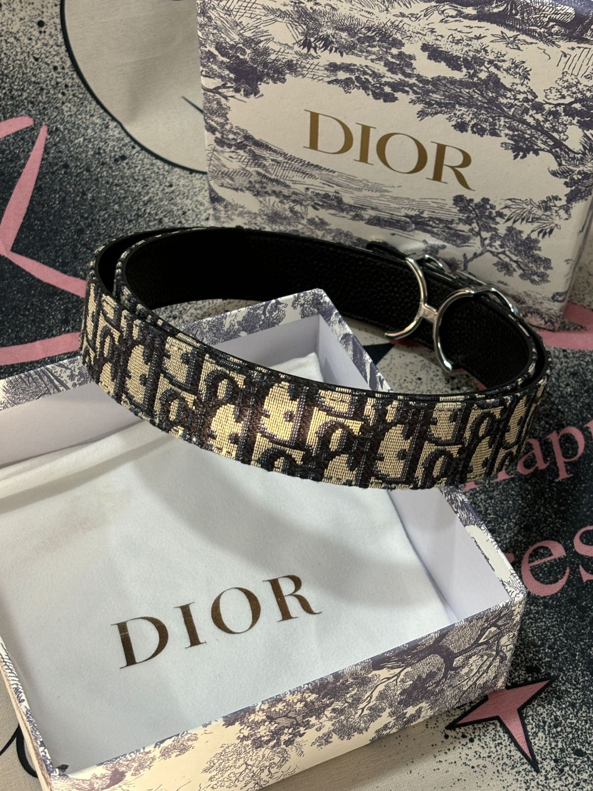 極美品 Dior ベルト  CDロゴ  クリスチャンディオール