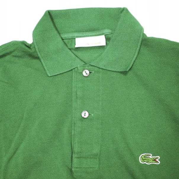 LACOSTE ラコステ フランス製 ロゴ刺繍 鹿の子ポロシャツ L1212L