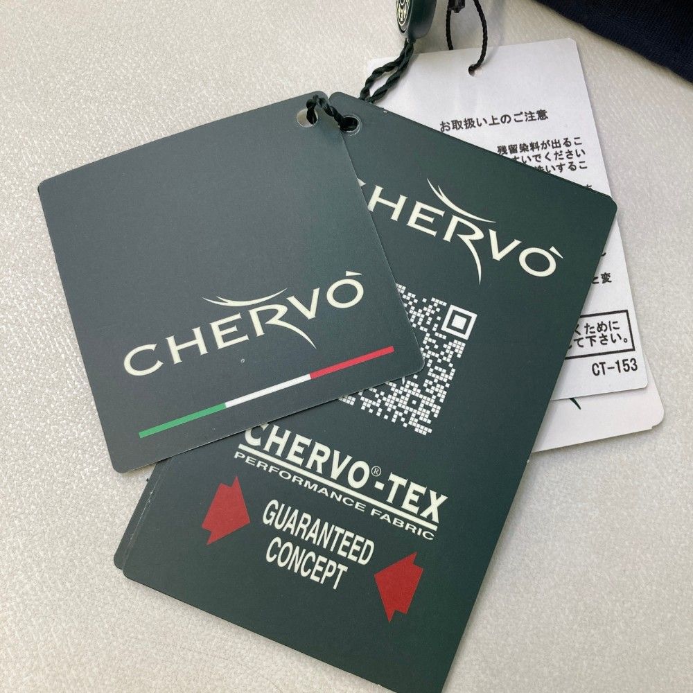 サイズ：50 CHERVO シェルボ 長袖ハーフジップTシャツ ネイビー
