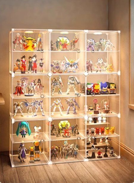 フィギュアディスプレイ棚 レゴブロック透明収納ボックス 人工アクリルおもちゃ防塵モデル陳列棚