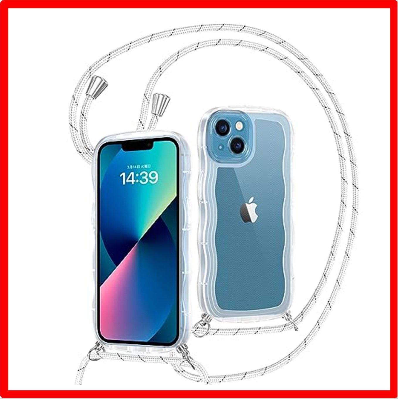【セール中】 iPhone 13 Mini_クリア(ストラップ付き) BENTOBEN iPhone13mini ケース クリア TPUカバー ショルダー おし