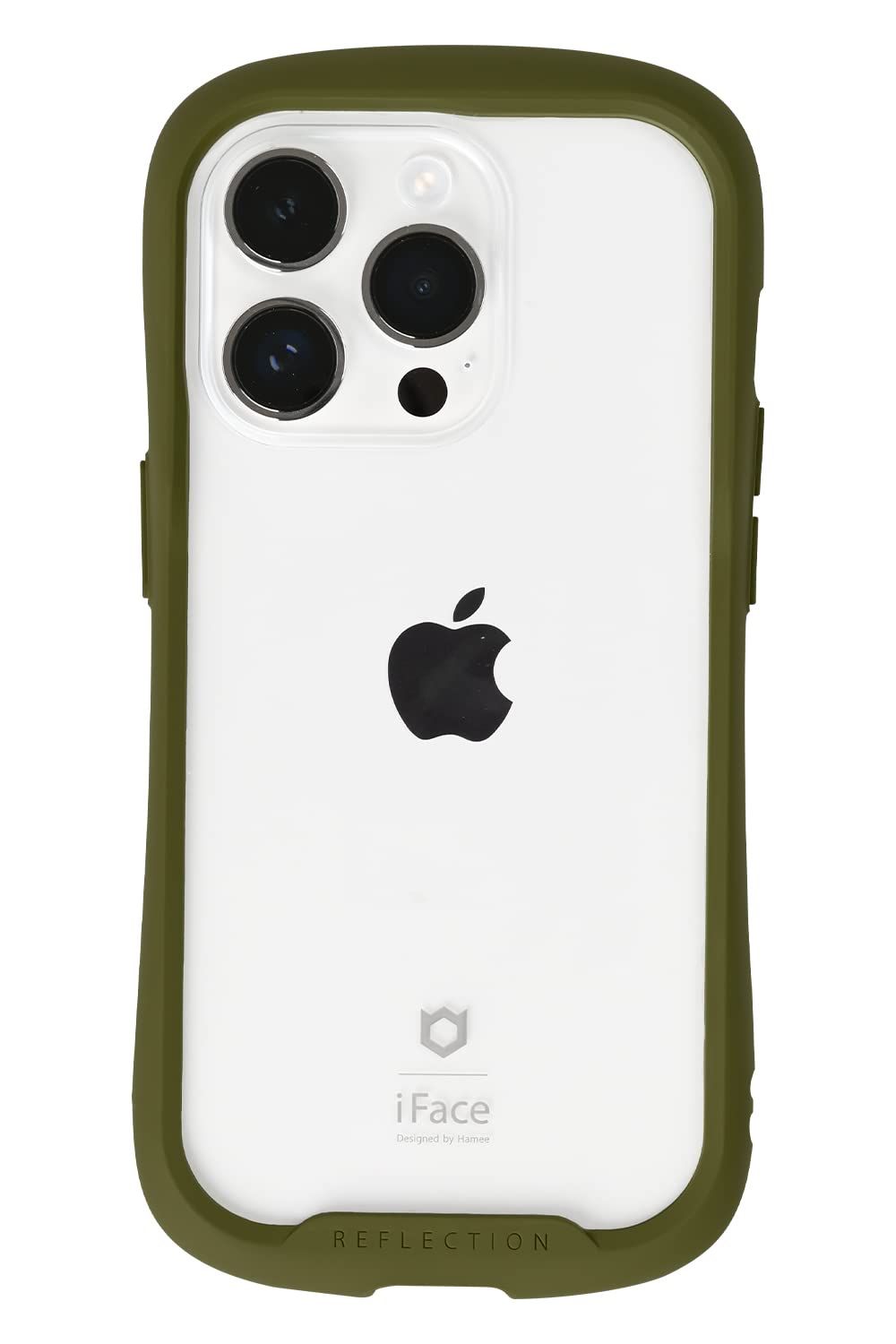 iFace Reflection iPhone 14 Pro ケース クリア 強化ガラス (カーキ)【アイフェイス アイフォン14pro 用 iphone14プロ 用 カバー 韓国 耐衝撃 透明 ストラップホール】 [カーキ・iPhone14 Pro専用]