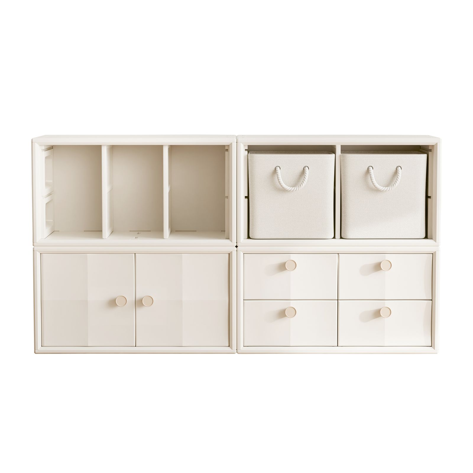 【ABCD】積み重ね収納 収納棚 扉付き おもちゃ箱 幅74cm おもちゃ収納 積み重ね収納 収納棚 扉付き おもちゃ箱 幅74cm 前開き キャビネット