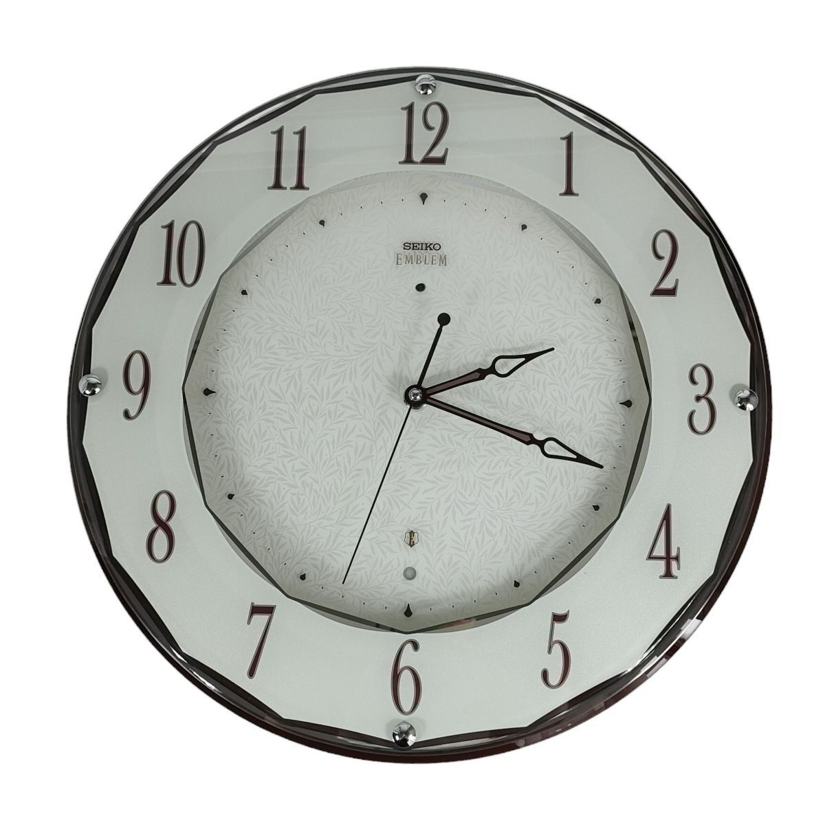 SEIKOエンブレム 掛け時計 セイコー 掛け時計 エンブレム 木枠⁄ガラス