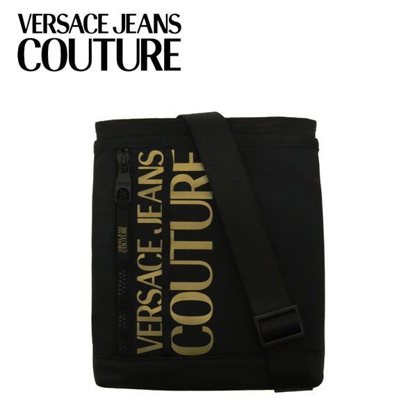 【新品】VERSACE ブラック ショルダーバッグ ヴェルサーチ VERSACE ショルダーバッグ ラッピング可能 【即日