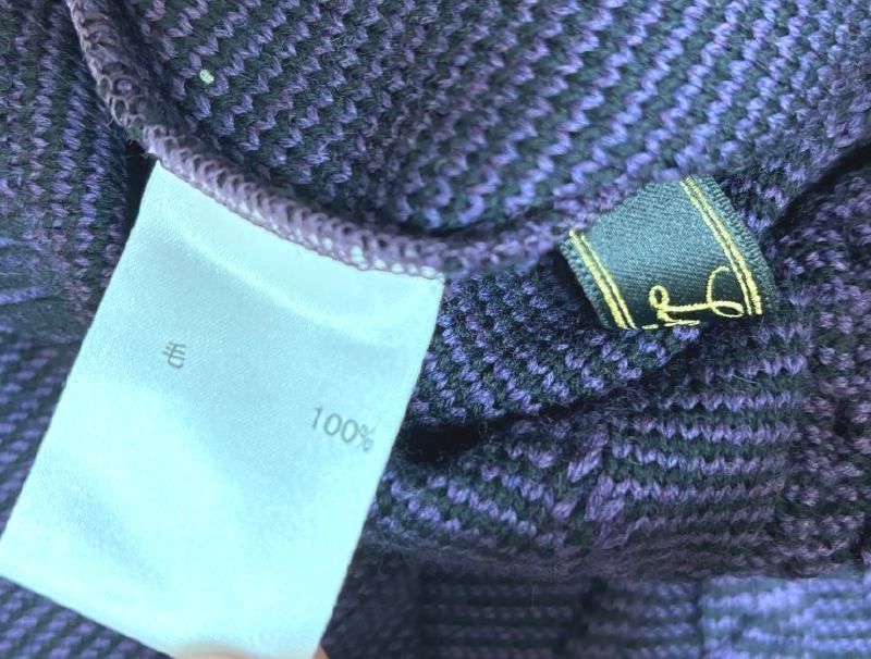  Leilian レリアン カーディガン 半袖ニットカーディガン ケーブルニット ショート丈 模様編み 13号 LL 紫 チェック パープル 半袖 カーディガン ボレロ アンサンブル